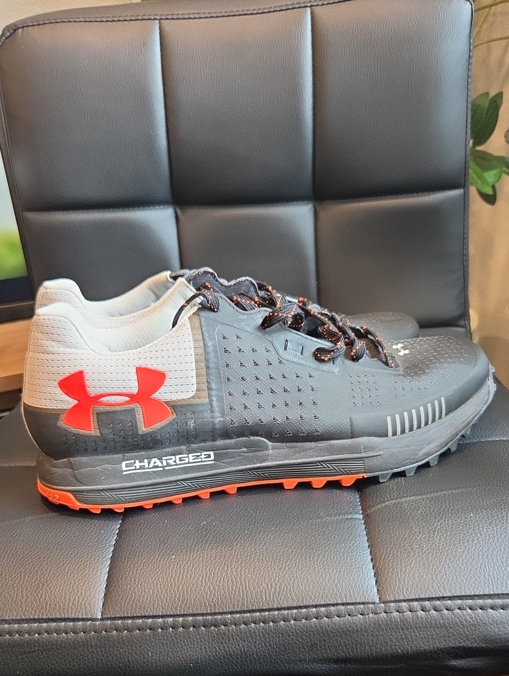 Under Armour Men's Gray and Orange Trail Running Shoe